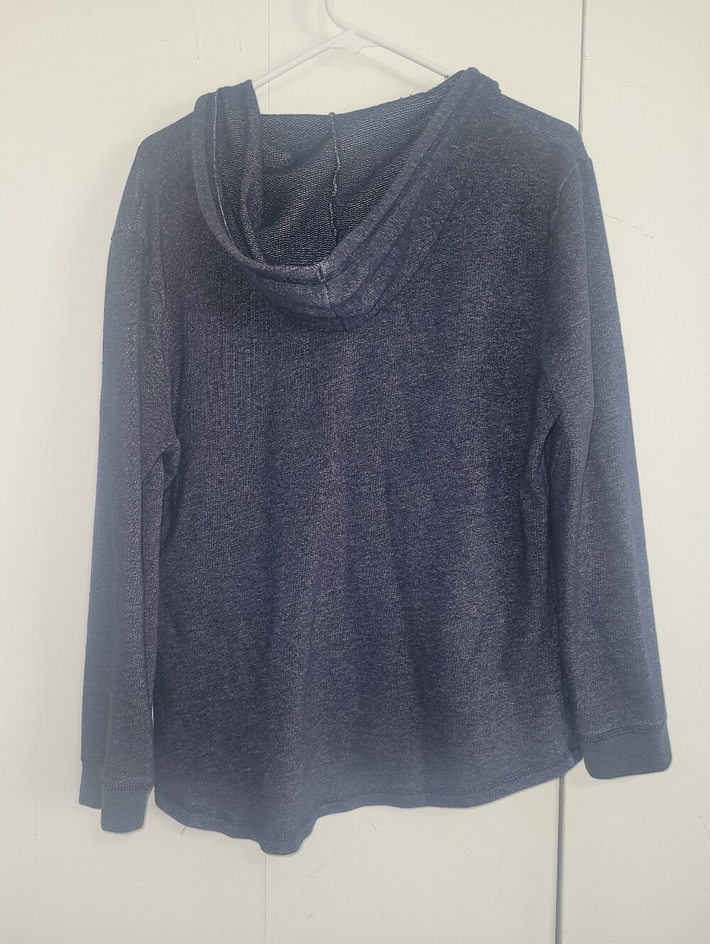 Hanes Navy Full-Zip Hooded Sweatshirt - Picture 5 of 8